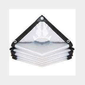 Garden Camping Heavy Duty Clear PE Tarpaulin With Eyelets - Clear - L-51499/10414