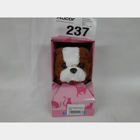 CUTE INTERACTIVE ROBOTIC TOY PUPPY - BATTERIES INCLUDED - WHITE -