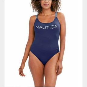 NAUTICA CROSS BACK STRAPS ONE PIECE SWIMSUIT SZ M