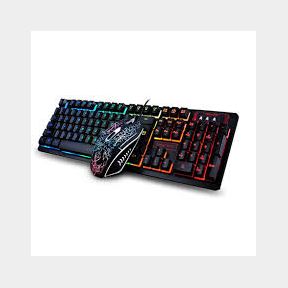 Rainbow Backlit Gaming Keyboard Mouse Combo K13-Bar 9901015397288- 51745/27991