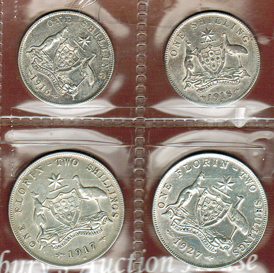 1916, 1918 1/- Vf - Ef