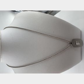 GENTS STAINLESS STEAL DOG TAG LETTER F - 51929/11997