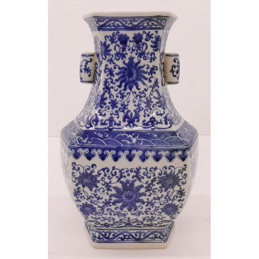 Chinese B&W Arrow Vase- 14''