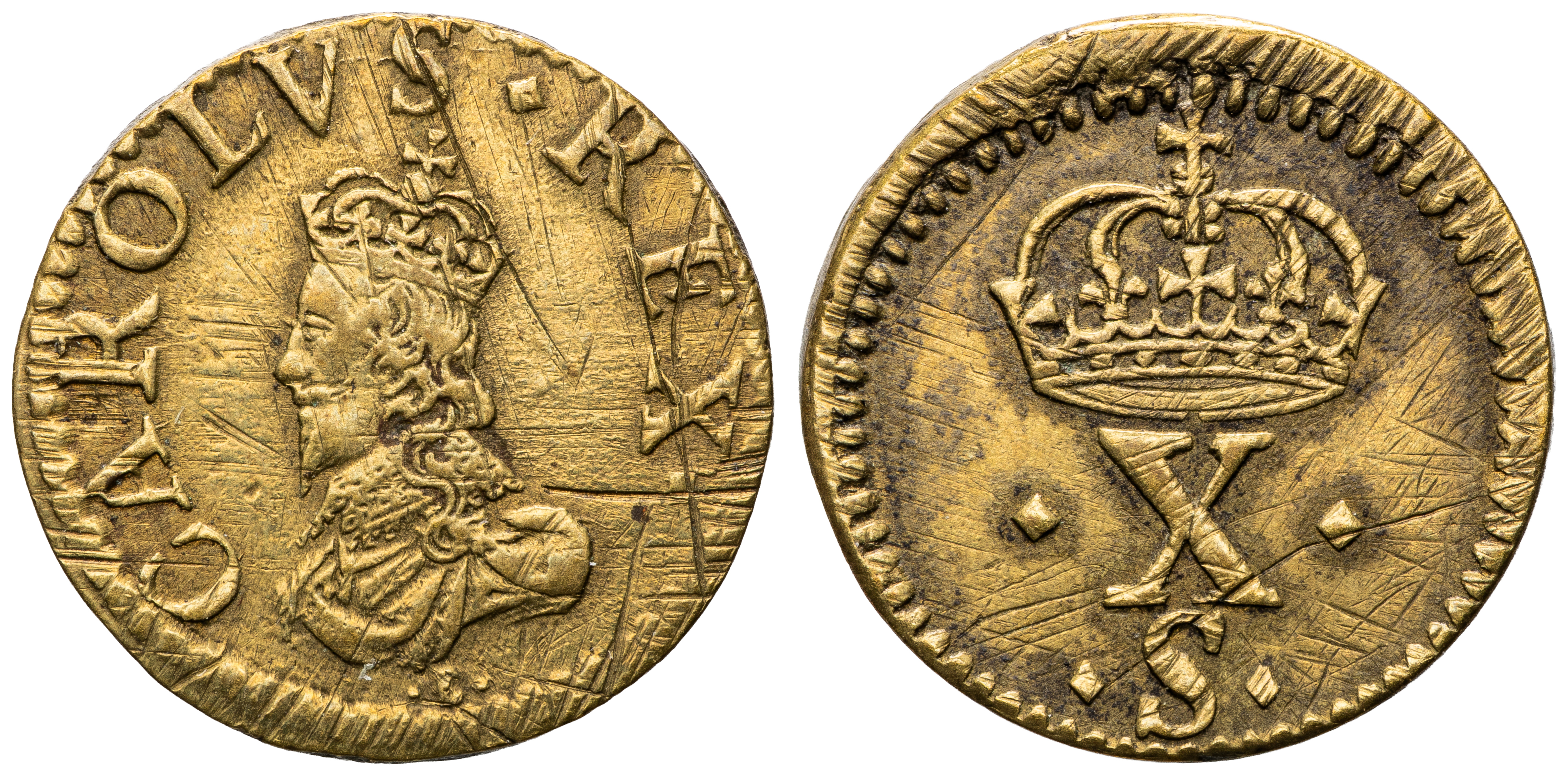 Great Britain, Charles I, Weight, Double Crown, 1625 - 1649, F - gF