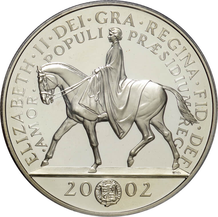英国-GB. 2002. PCGS PR67DCAM. Silver. 5ﾎﾟﾝﾄﾞ(Pounds). エリザベス2