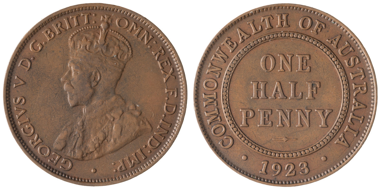 George V, Halfpenny, 1923, VF