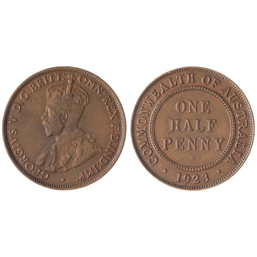 George V, Halfpenny, 1923,  VF