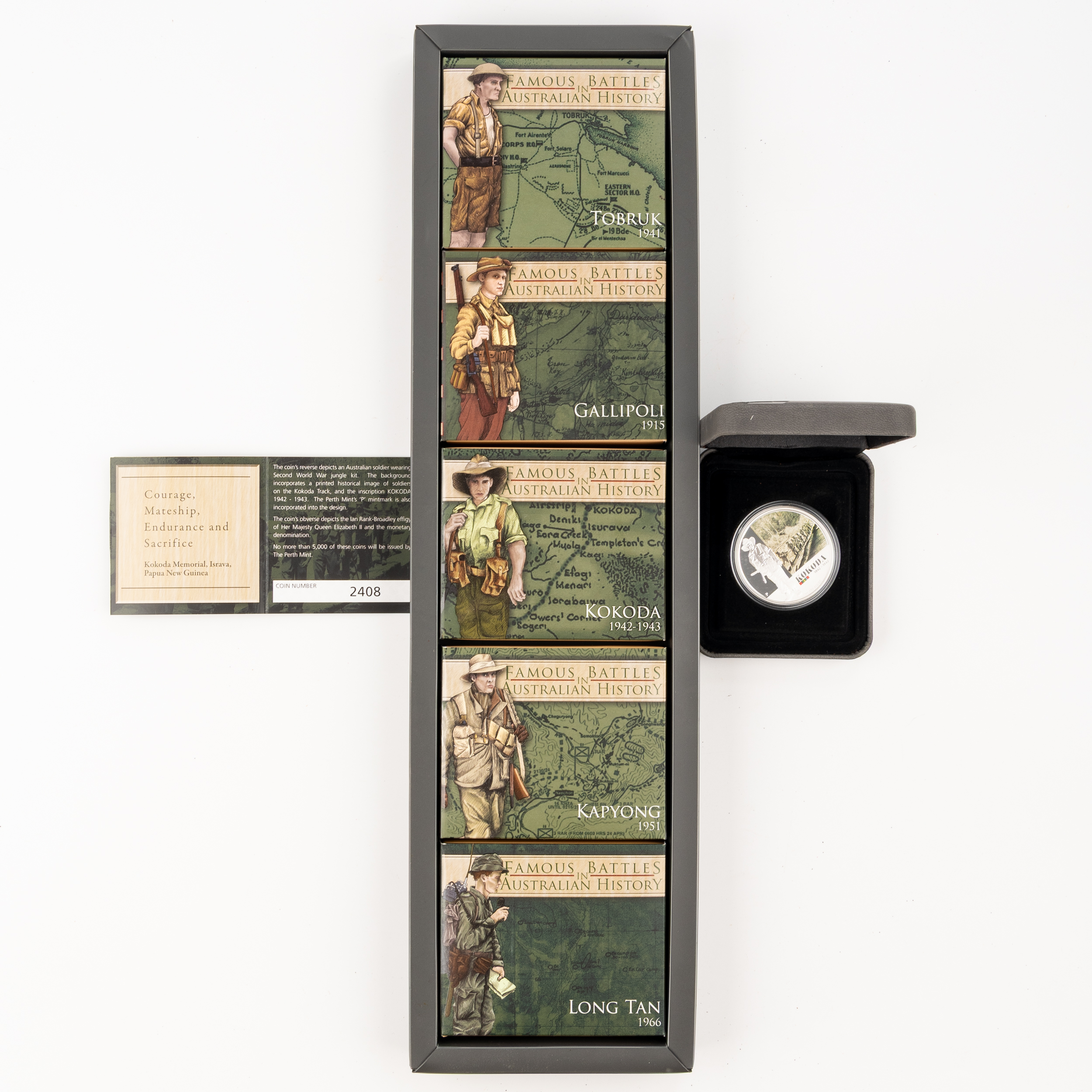 Elizabeth II, RAM - 'Famous Battles in Australian History', One Dollar, 2011 - 2012, FDC