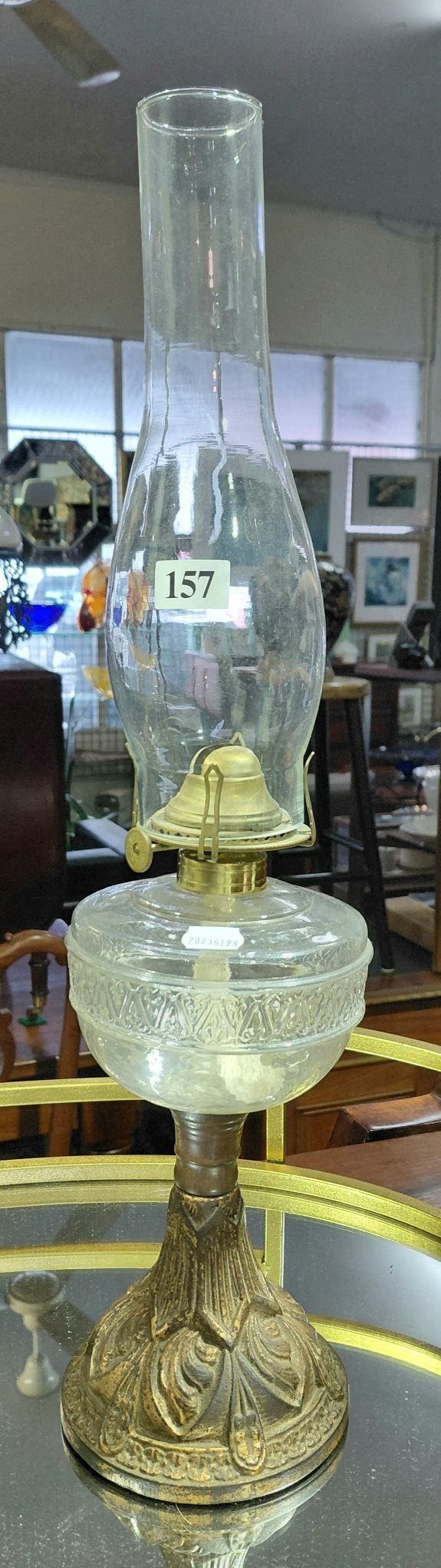 157 · ANTIQUE OIL LAMP