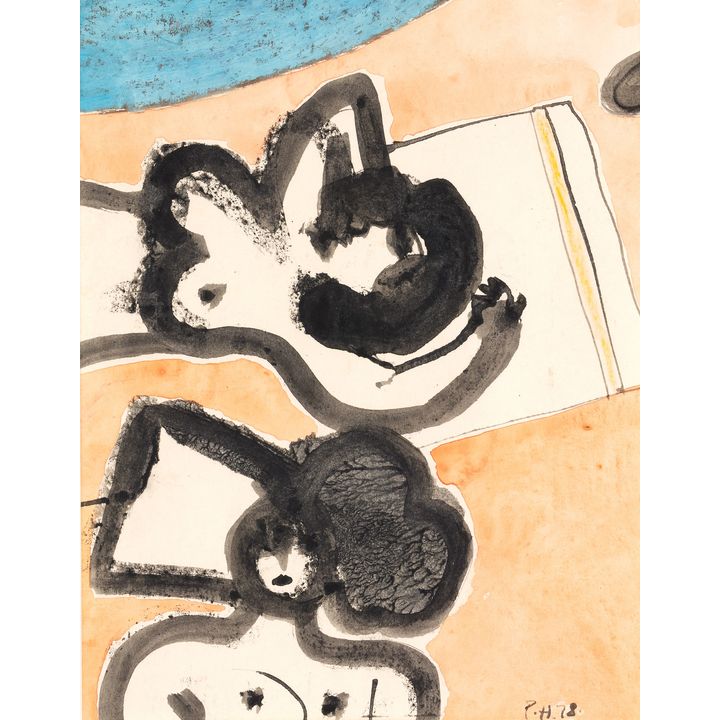 Pat Hanly 'Figures on the beach'