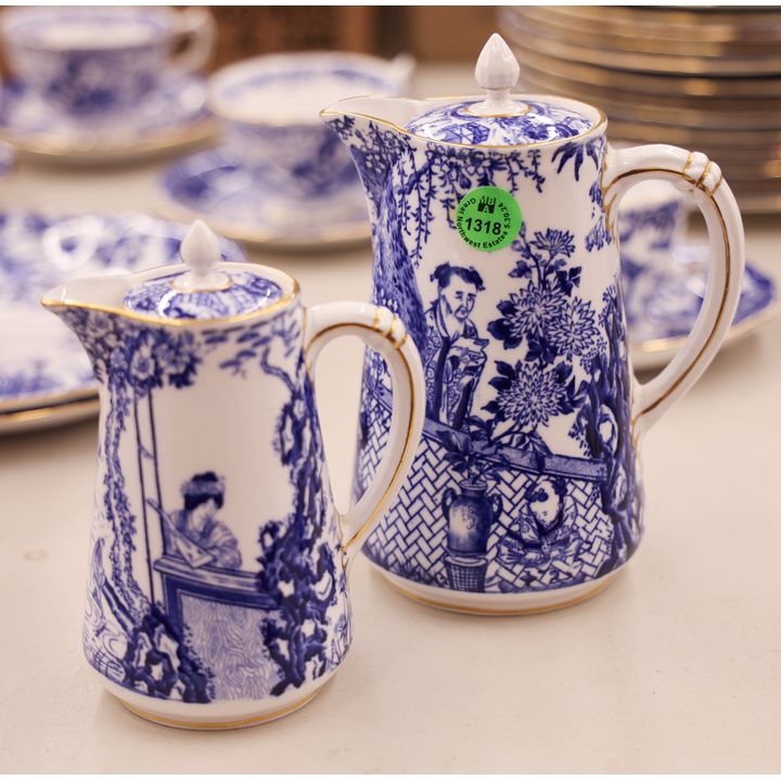 2pc Royal Crown Derby ''Mikado'' Hot Water & Cocoa Pots