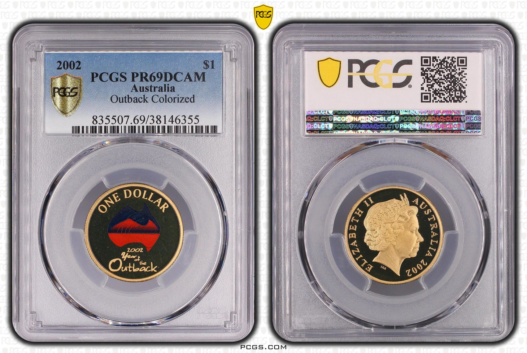 Outback Colorized, One Dollar, 2002, PCGS PR69DCAM