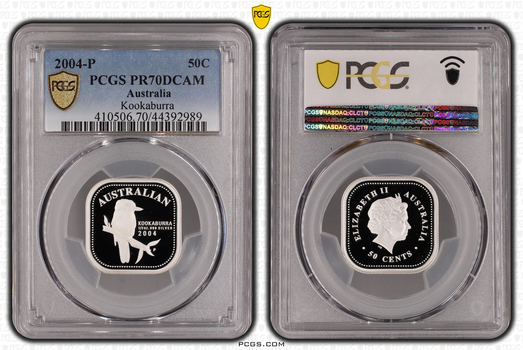 2004-P Australia Fifty Cent, 50c Proof Kookaburra PCGS - PR70DCAM POP 4/0 -989