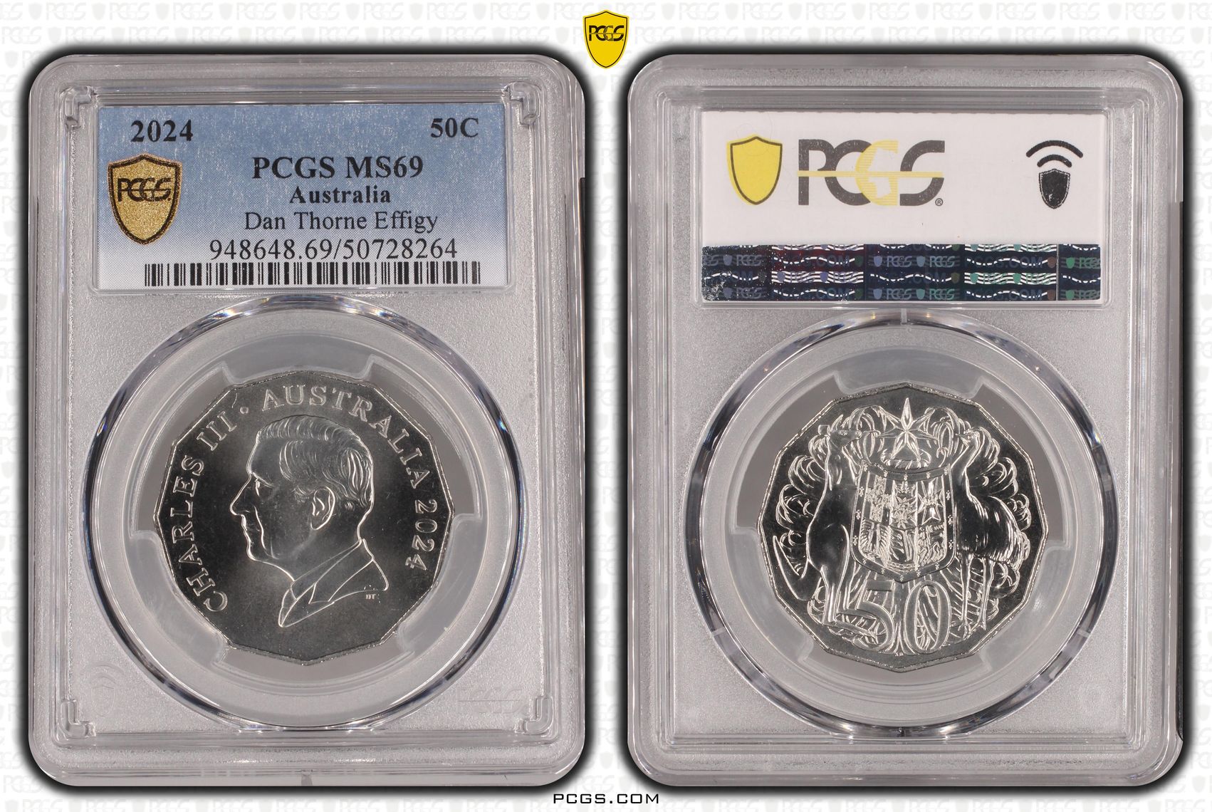 Dan Thorne Effigy POP 6/0, Fifty Cent, 2024, PCGS MS69
