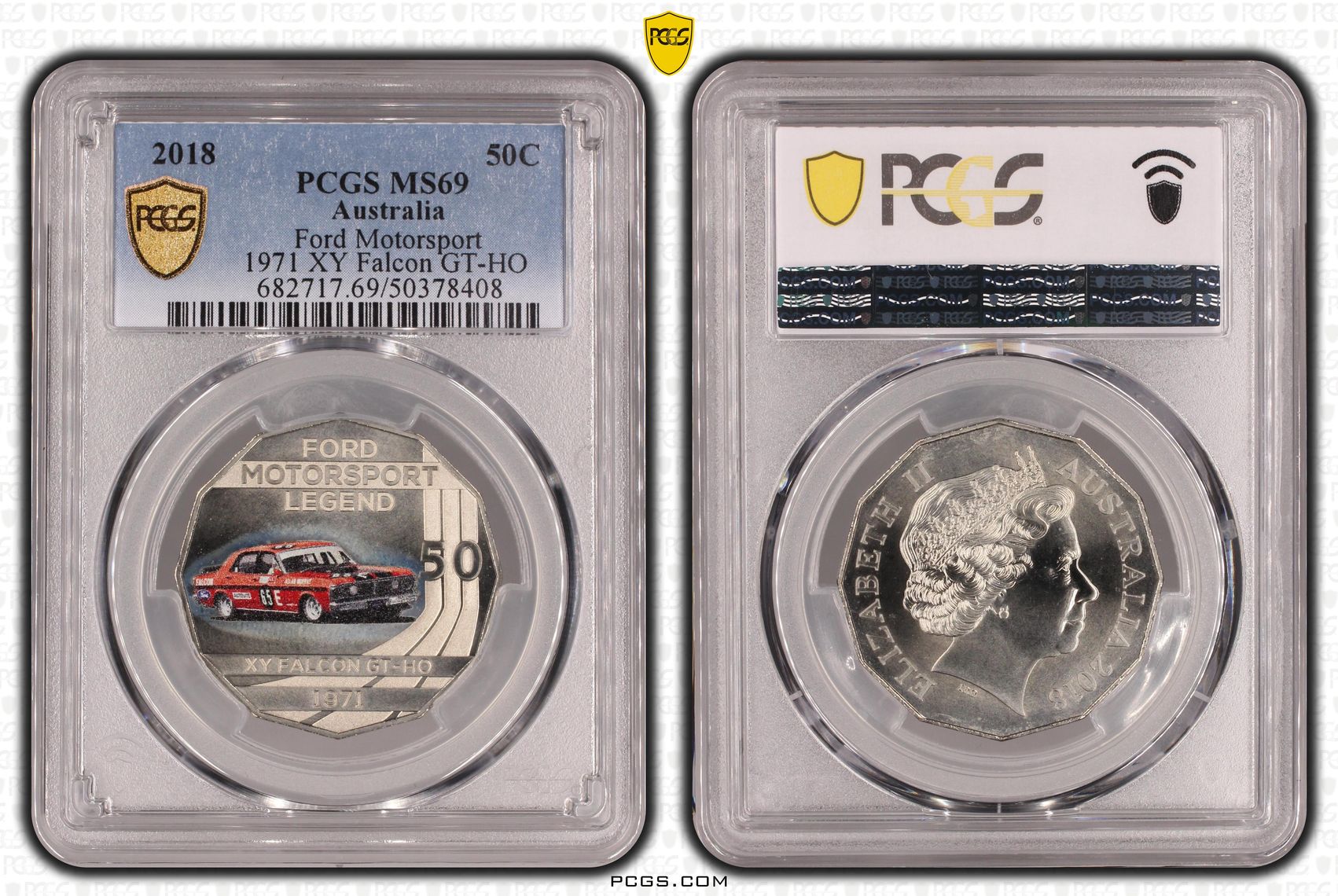 142 · Ford Motorsport - 1971 XY Falcon GT-HO , Fifty Cent, 2018, PCGS MS69