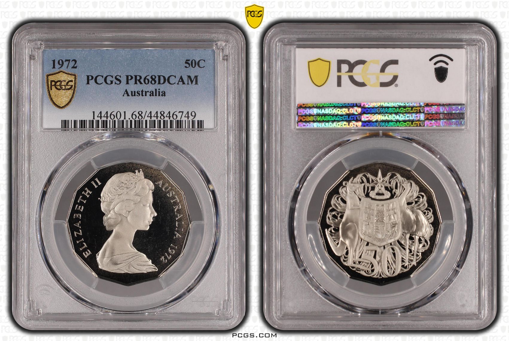 1972 Australia Fifty Cent, 50c PCGS - PR68DCAM -749