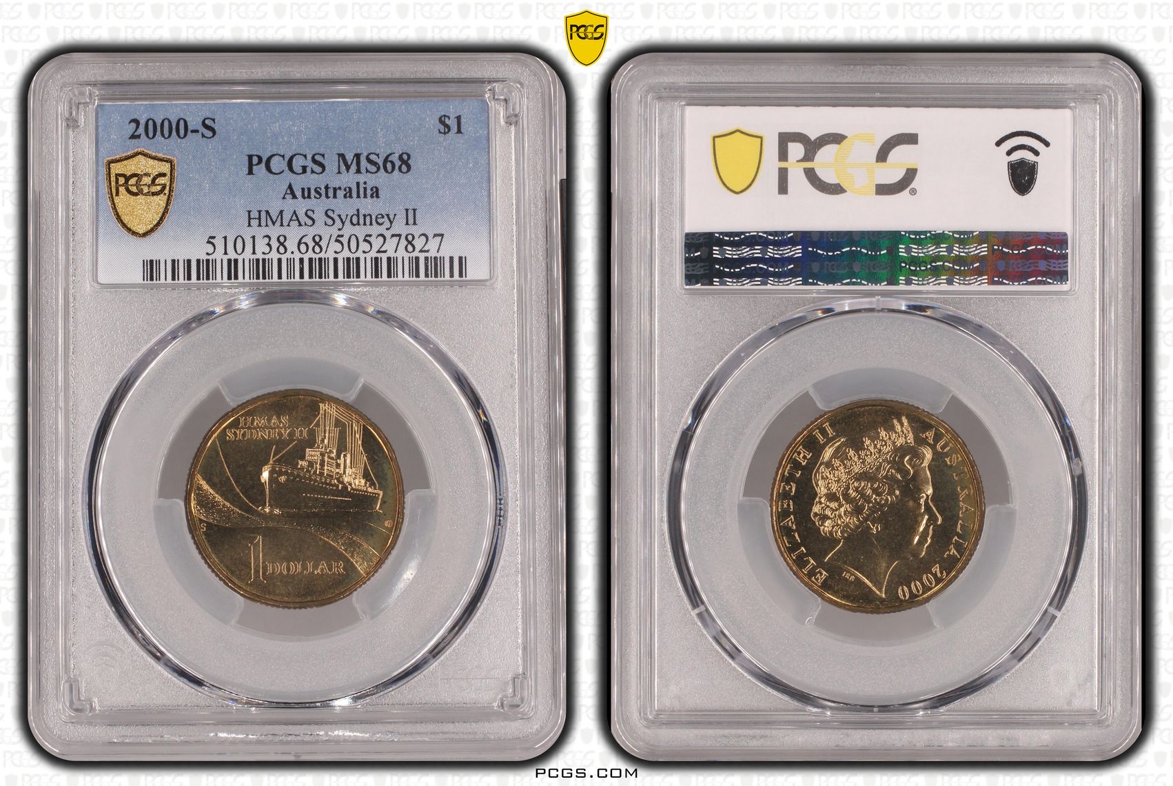 HMAS Sydney II, One Dollar, 2000-S, PCGS MS68