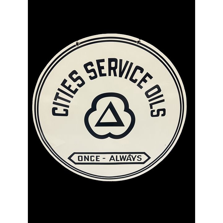DSP Cities Service Oils Porcelain Sign (Age Unknown)