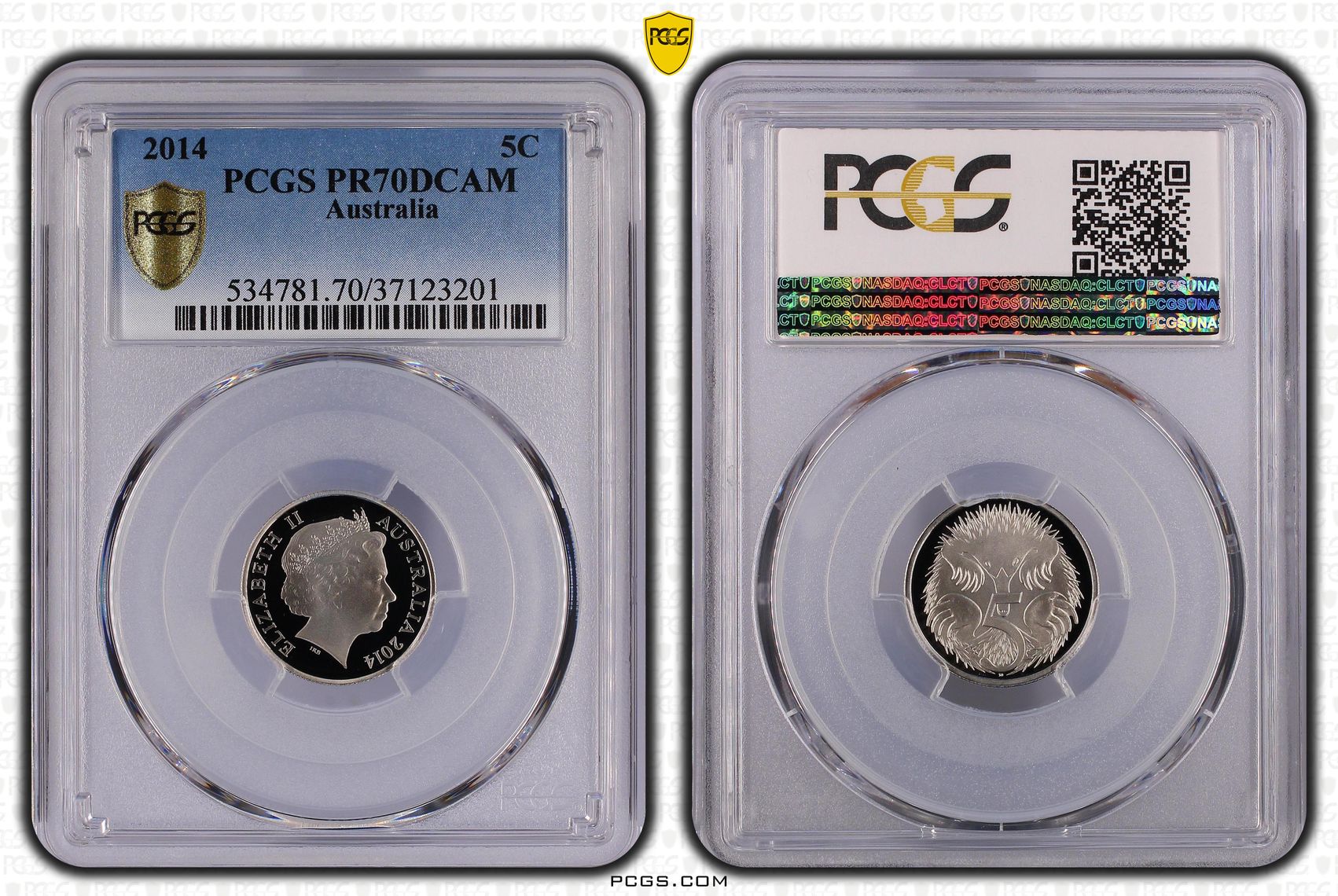 94 · 2014 Australia Five Cent, 5c PCGS - PR70DCAM POP 52/0 -201