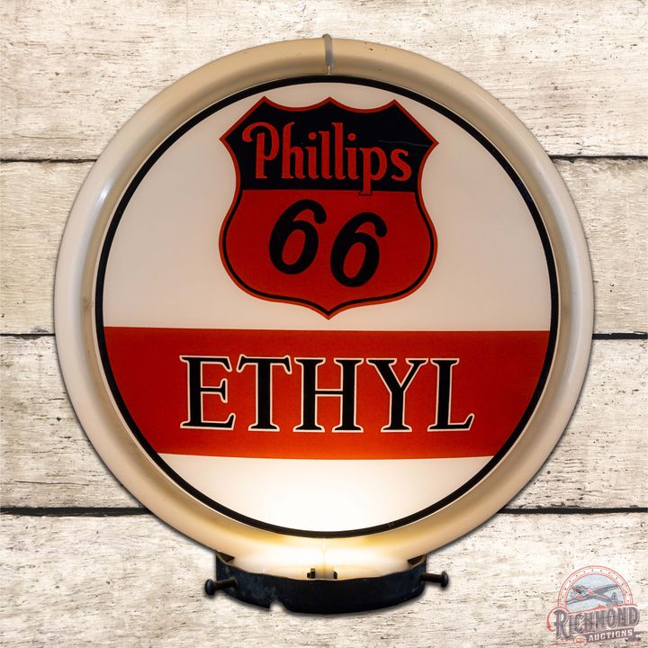 Phillips 66 Ethyl Gasoline 13.5" Capco Gas Pump Globe Complete