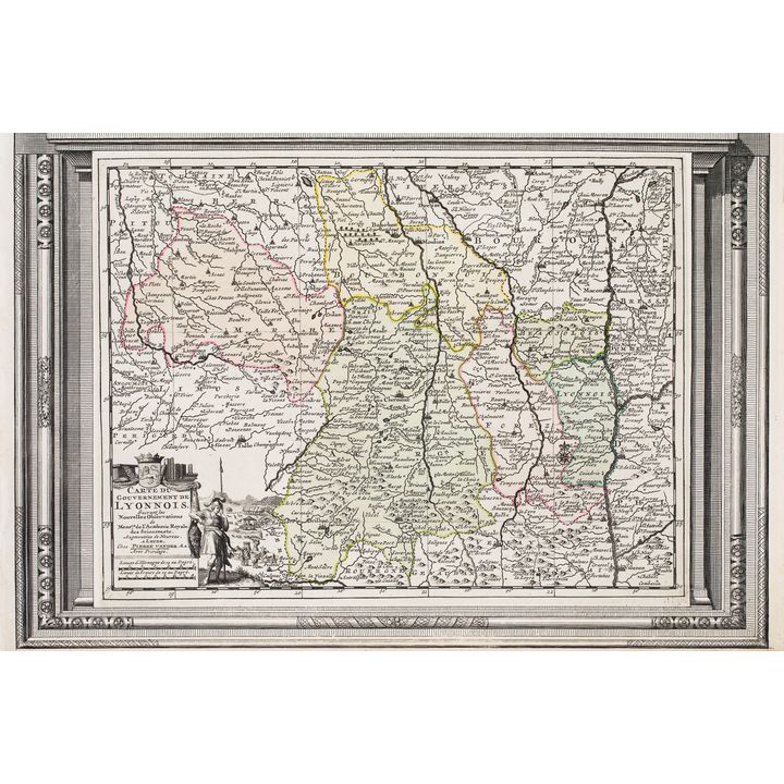 Pieter van der Aa | Carte du Gouvernement de Lyonnois