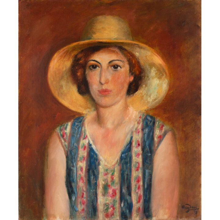 Henryk Hayden | Portret kobiety w kapeluszu, 1931 r.