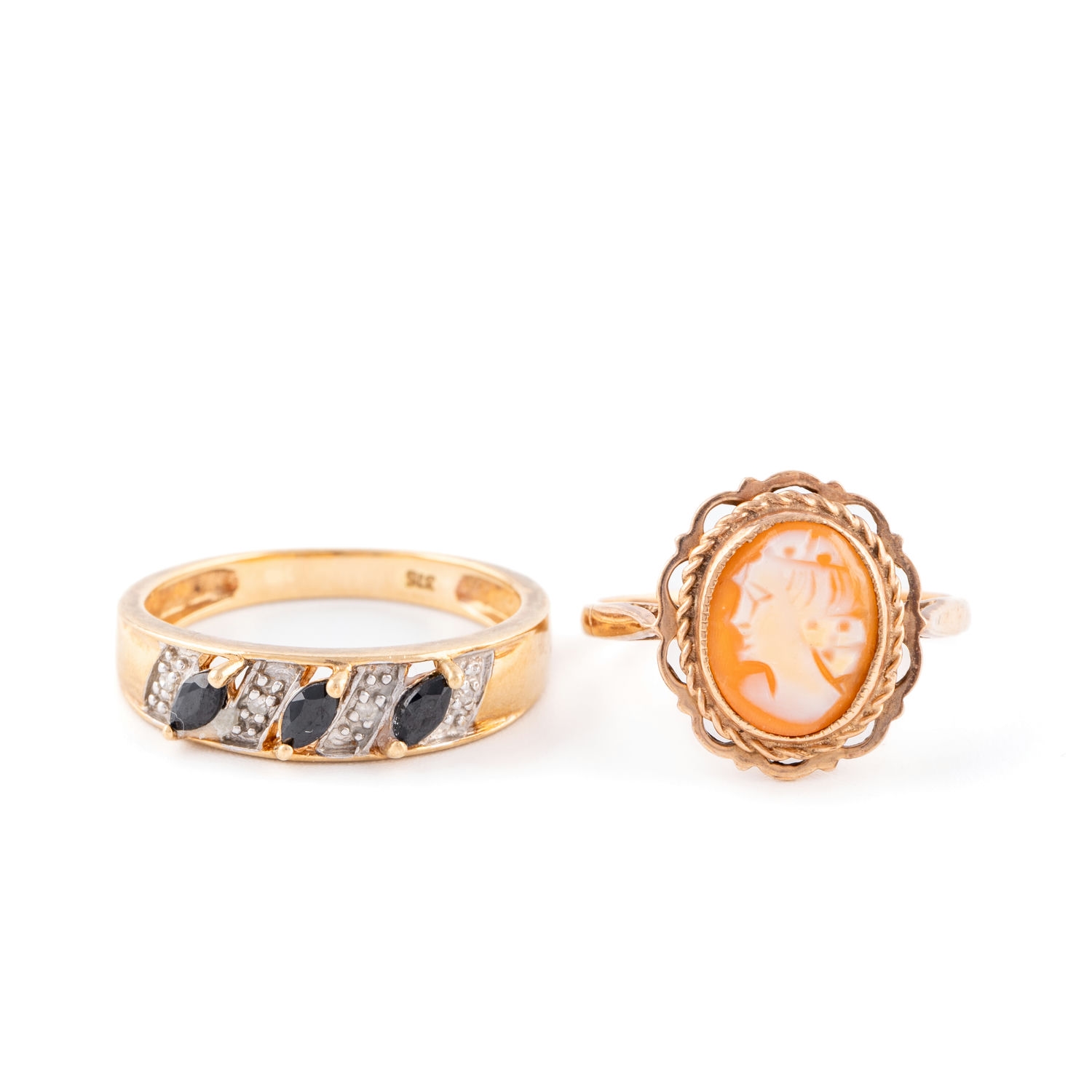 448 · Two 9 Carat Gold Rings