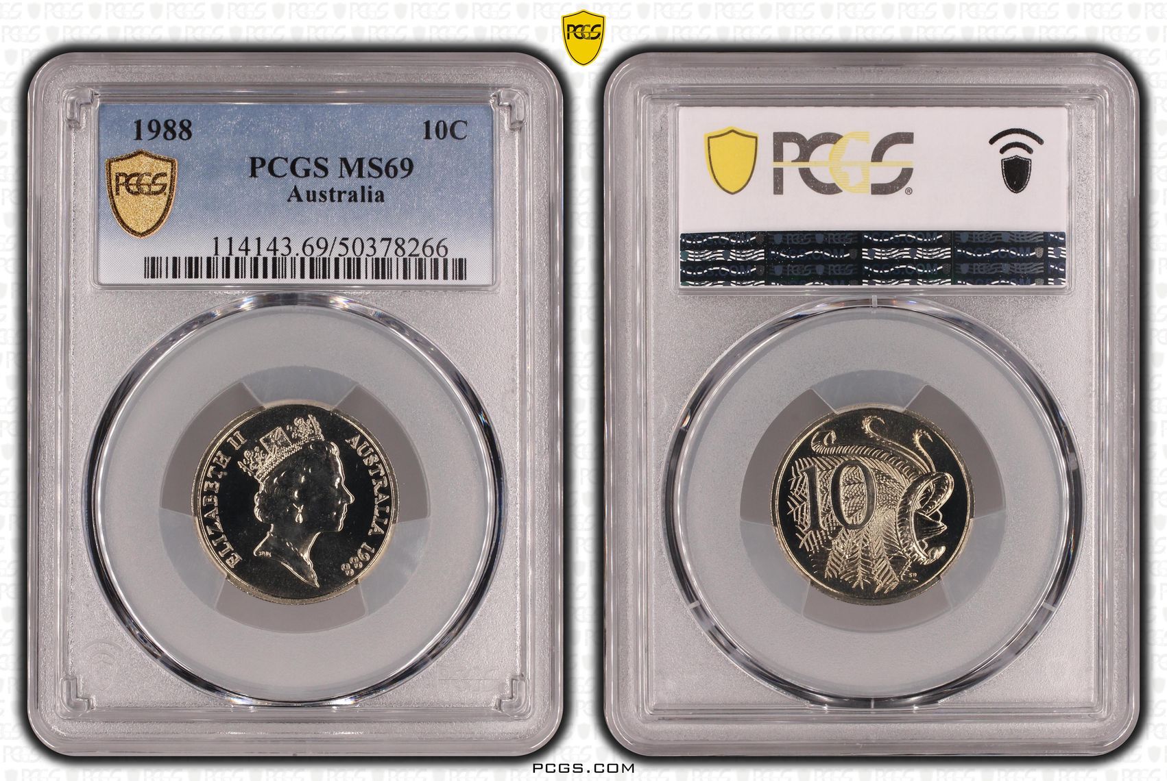 POP 10/0, Ten Cent, 1988, PCGS MS69