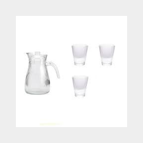 Glass Lemon Set of 3 Piece Tumbler and Jug with Lid - | Bar 9902185175621 - 51745/1585 SN B3 (S3)
