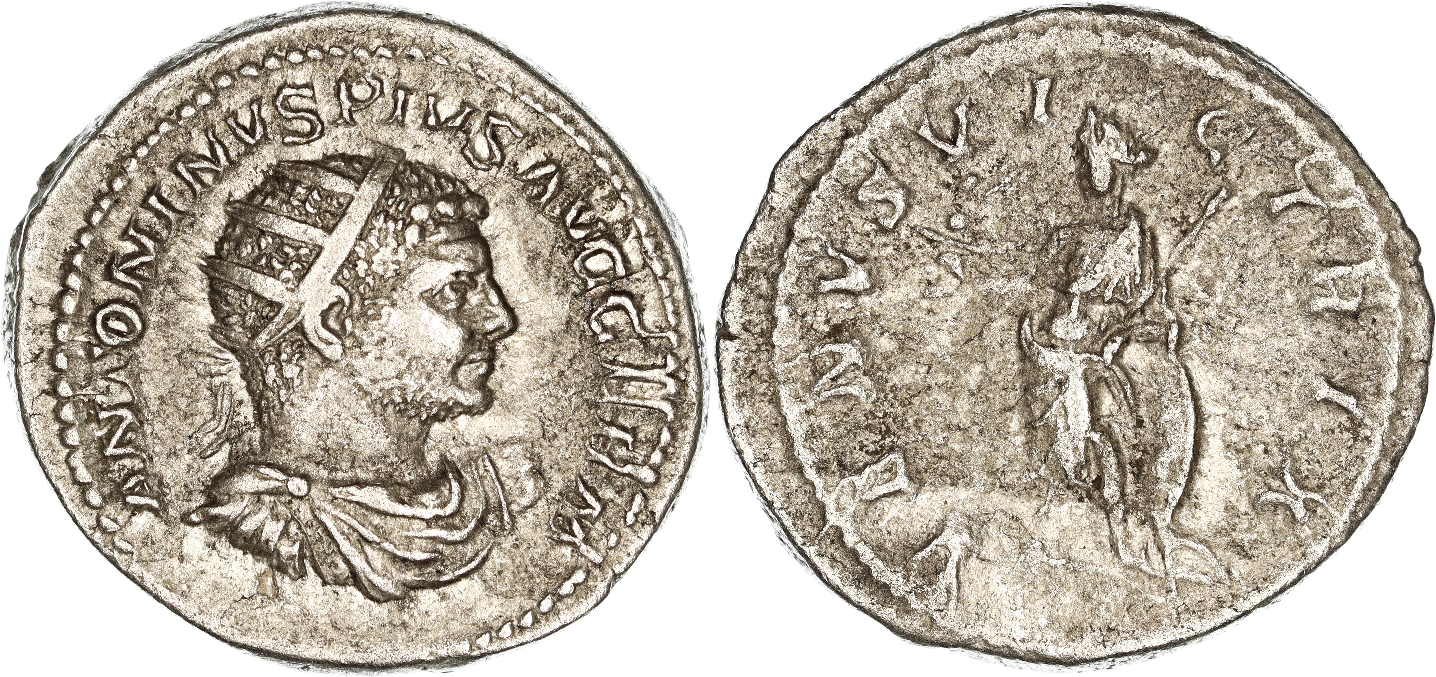 Roman Empire, Caracalla, Silver Antoninianus, 213-217 AD, aVF