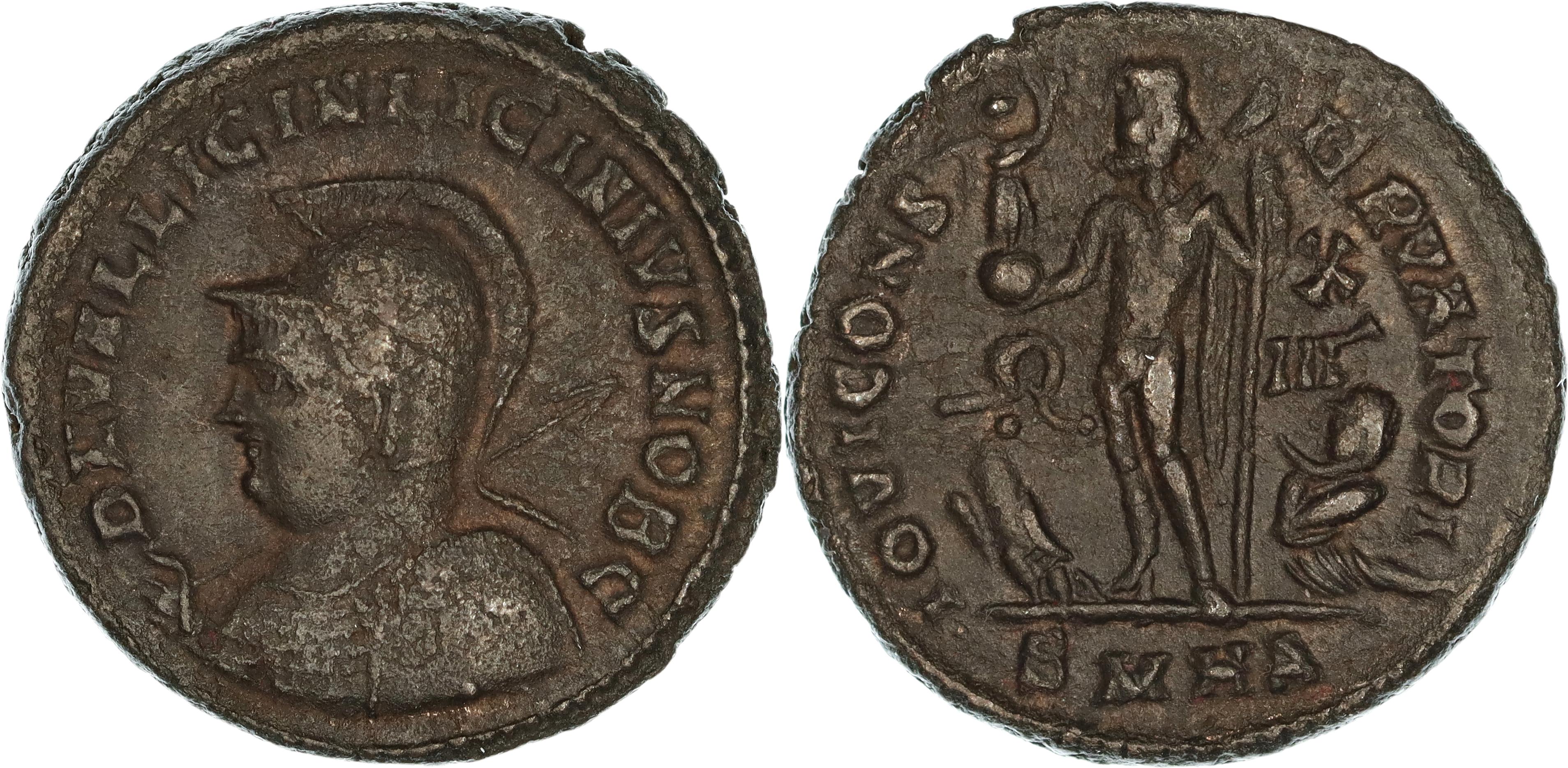 Roman Empire, Licinius II, Æ Follis, 317-320 AD, nVF