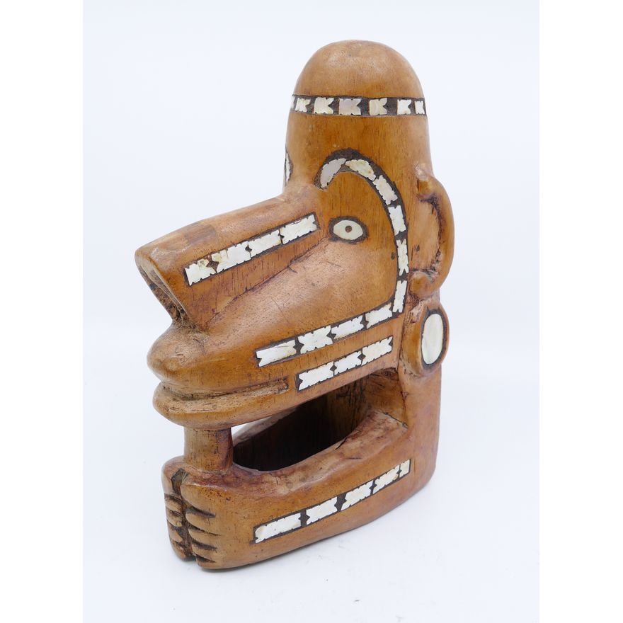 Old Solomon Islands Inlaid Canoe Prow