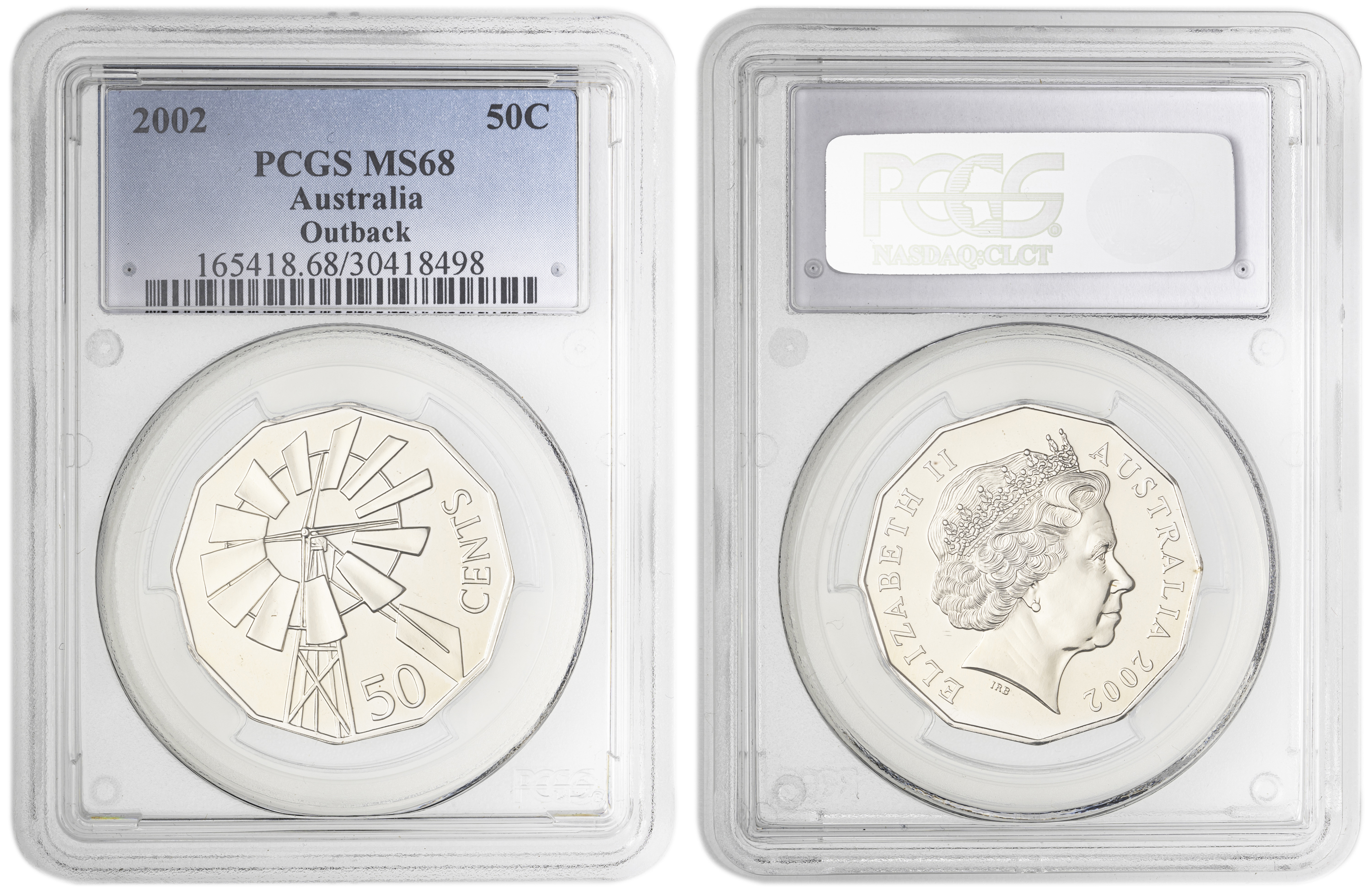 Outback-Windmill , Fifty Cent, 2002, PCGS MS68