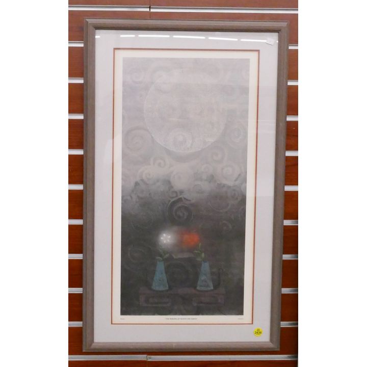 Richard Kirsten 'The Merging of Heaven & Earth' Signed Print Framed- 28x17''