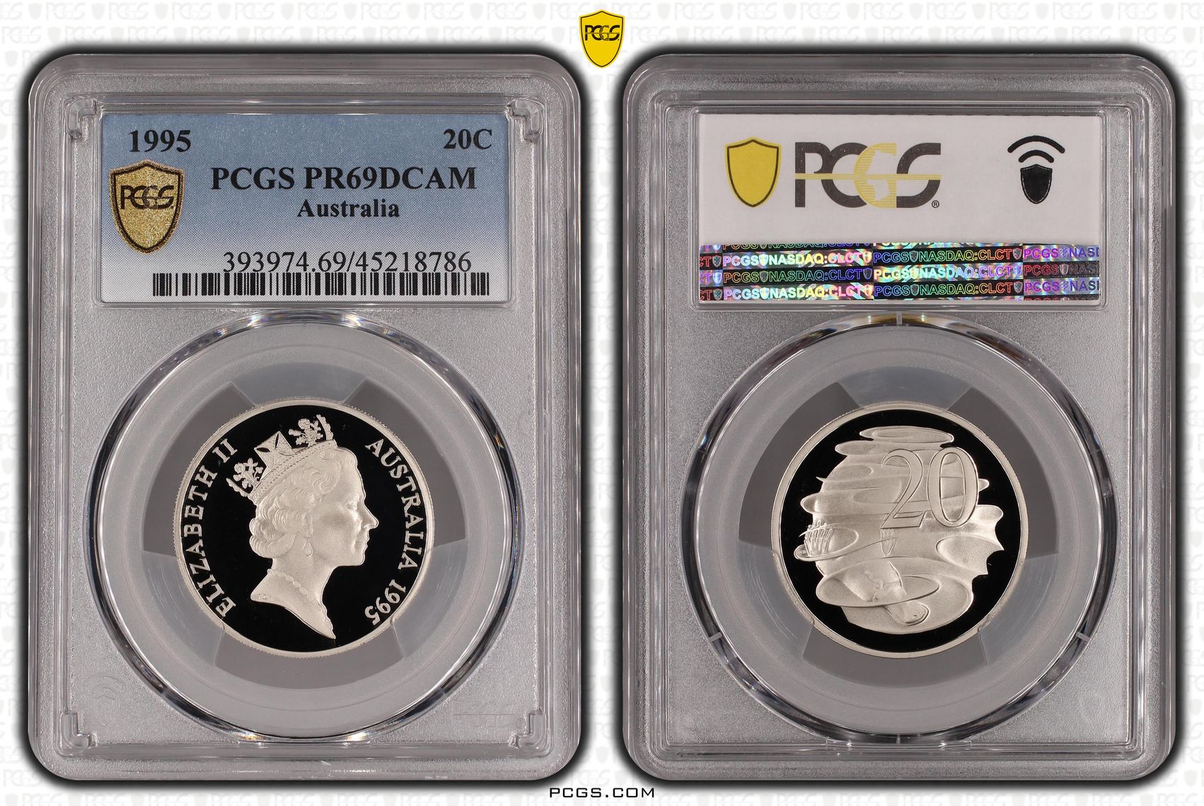 , Twenty Cent, 1995, PCGS PR69DCAM