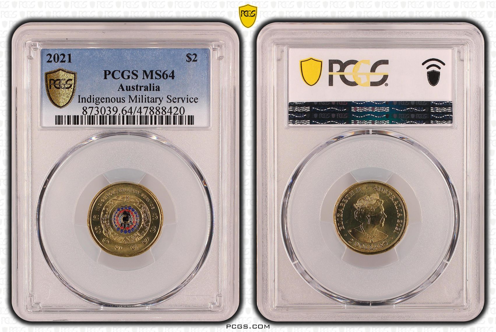Elizabeth II, Indigenous Military Service , Two Dollar, 2021, PCGS MS64