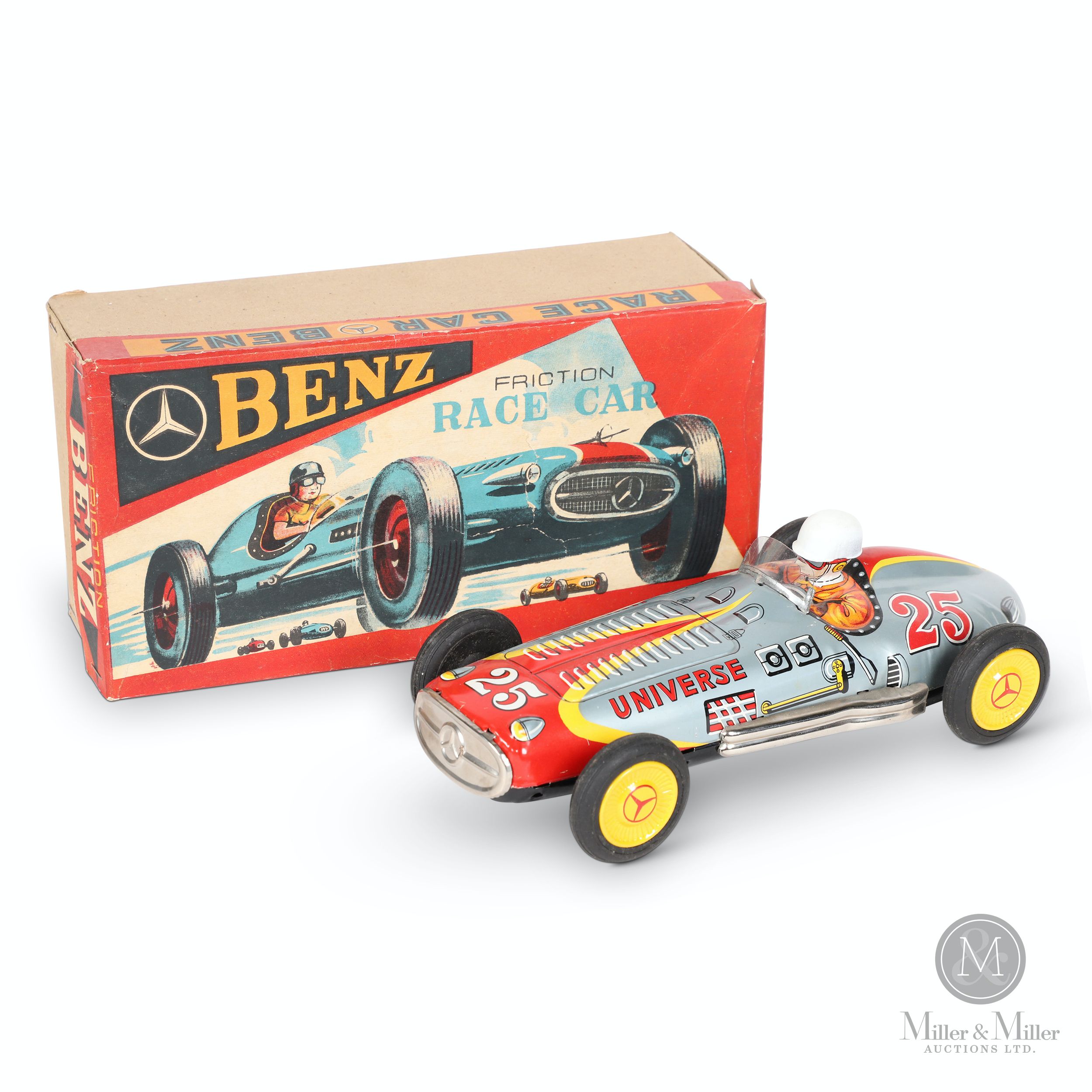Yonezawa Mercedes Benz Friction Race Car Toy | Miller & Miller