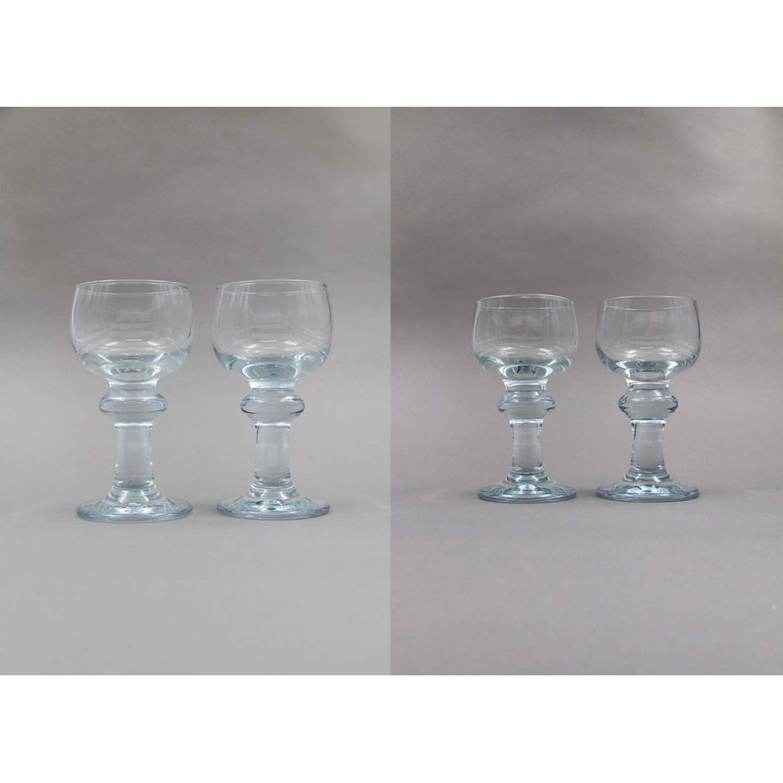 Holmegaard, Denmark - A suite of Hunter wine glasses