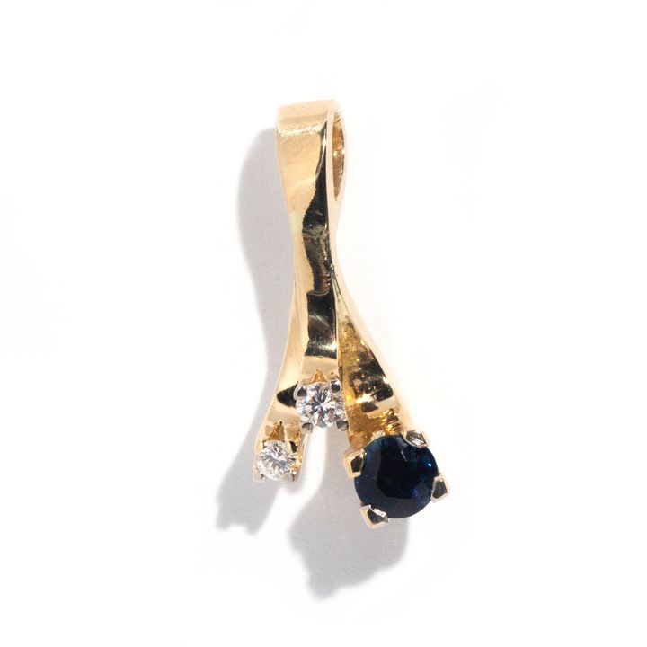Sapphire & Diamond 18 Carat Gold Pendant