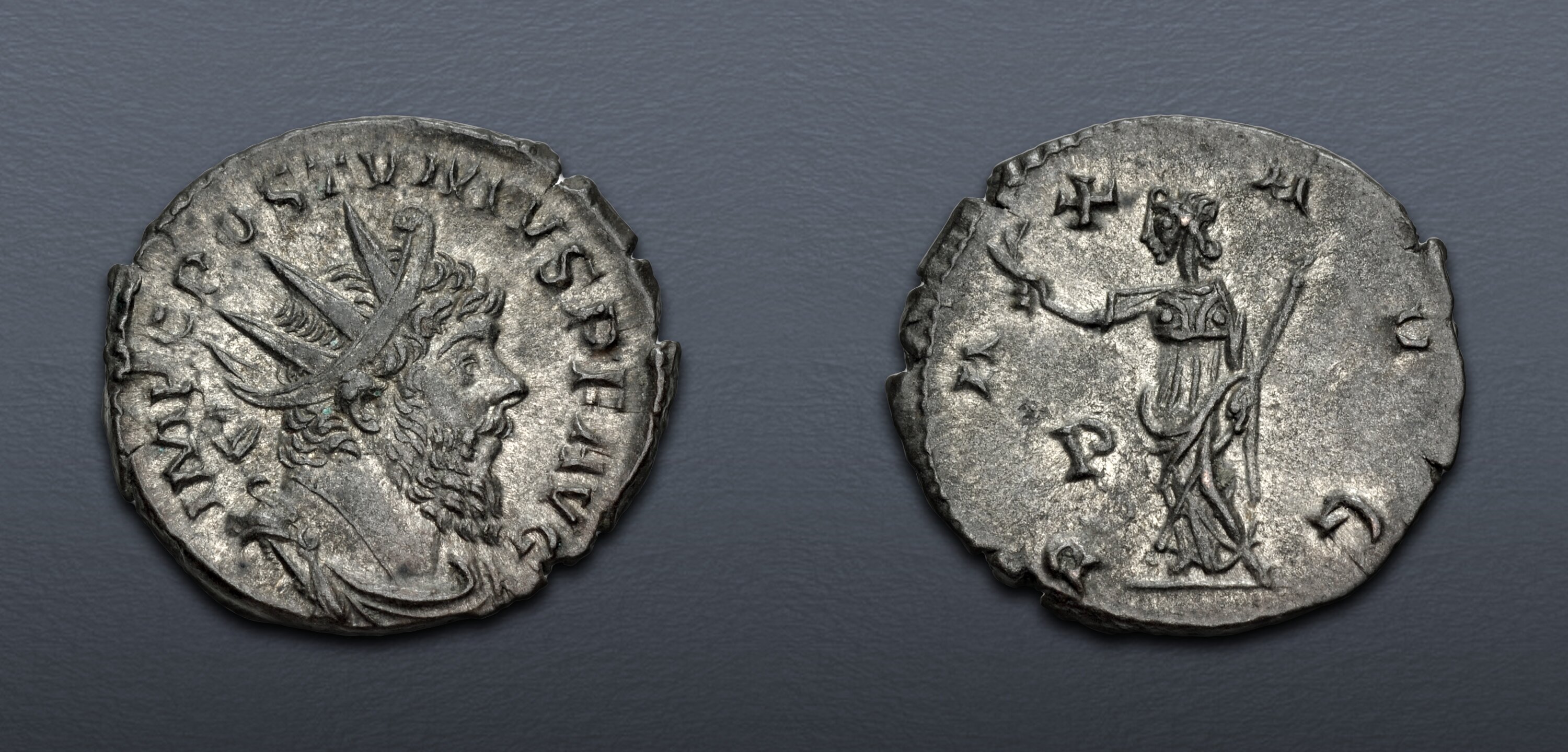 Postumus. Romano-Gallic Emperor, AD 260-269. Antoninianus (19.5mm, 2.37 ...