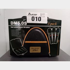 WHARFEDALE DM5.0S SUPER-CARDIOID DYNAMIC MICROPHONE 3-PACK