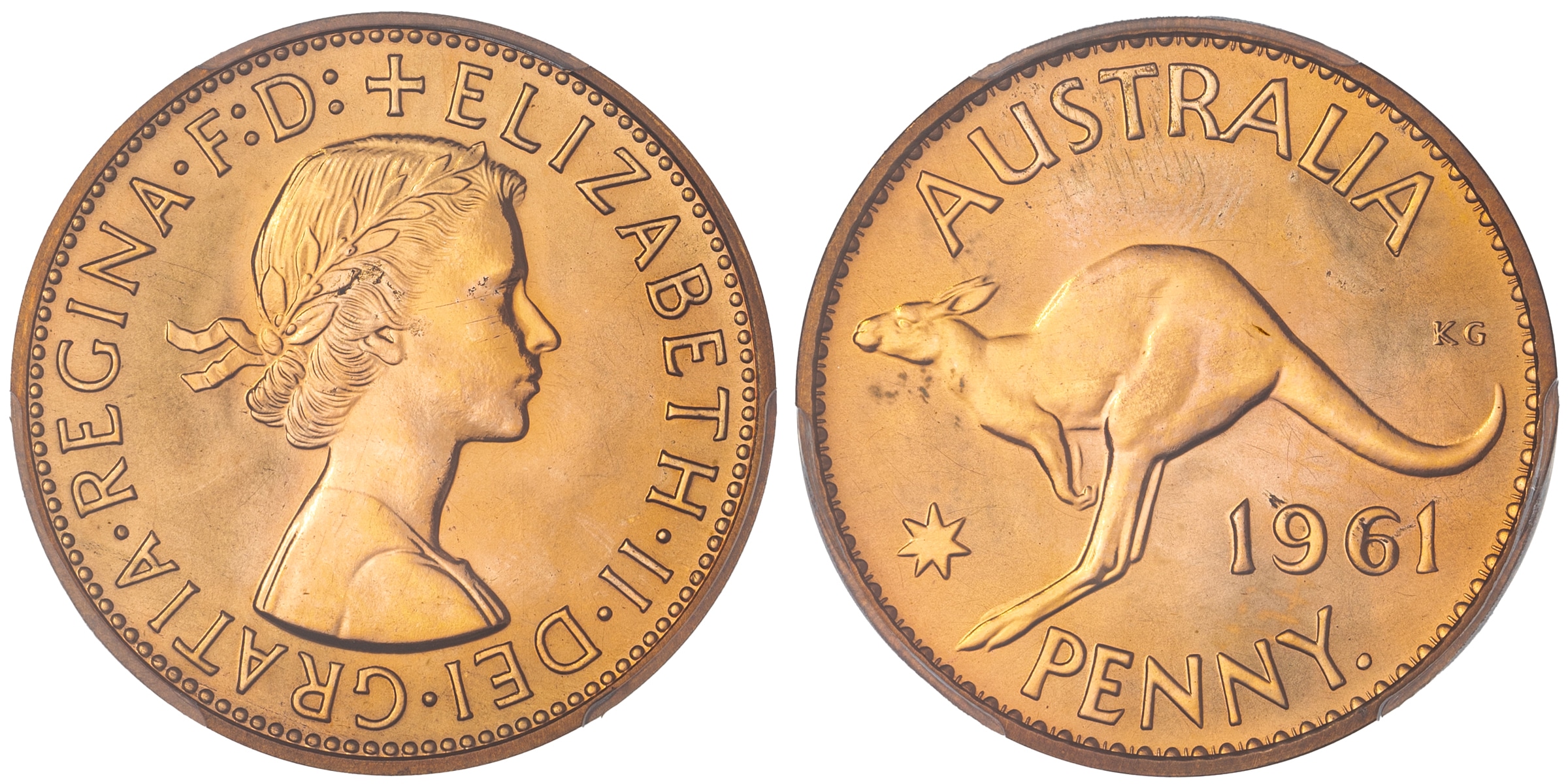 Elizabeth II, Penny, 1961-Y., PCGS PR66RD