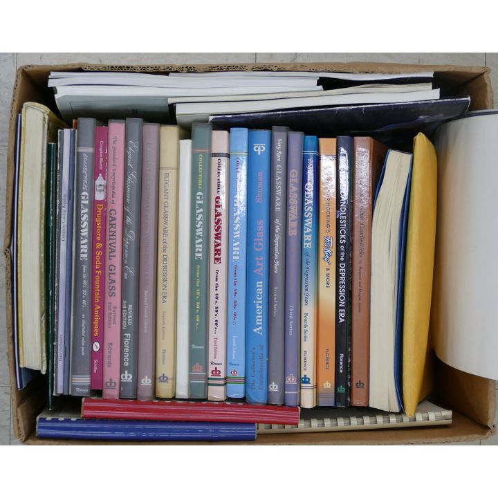 Box Fostoria Glass Books etc.