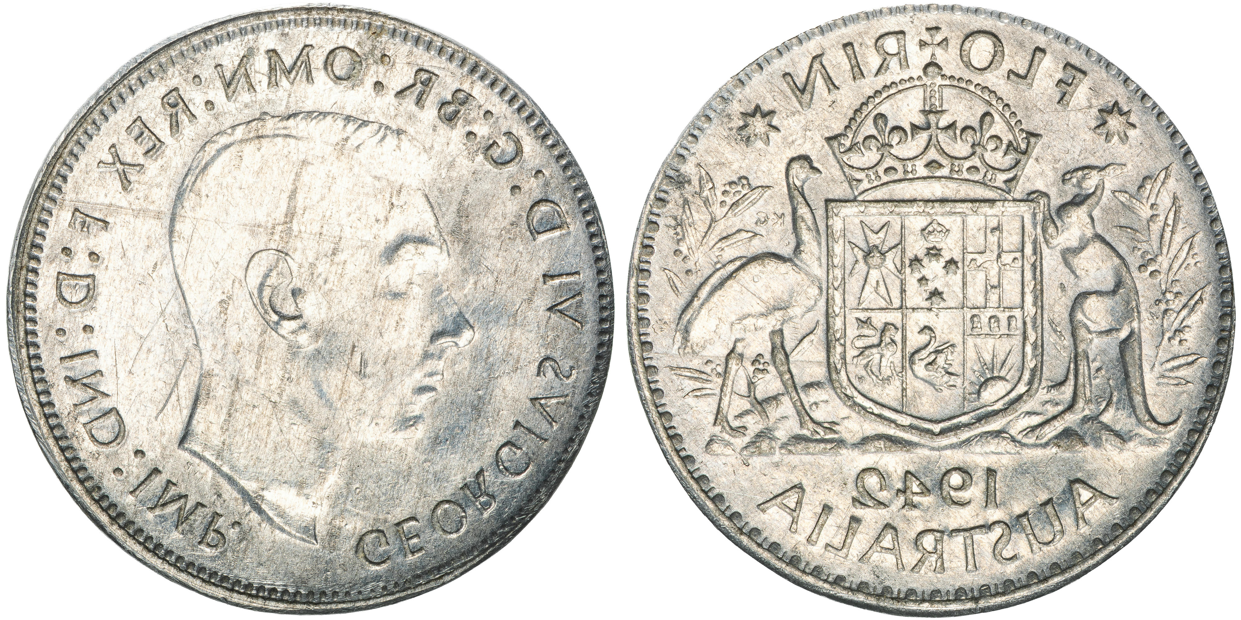 George VI, Florin, 1942, EF