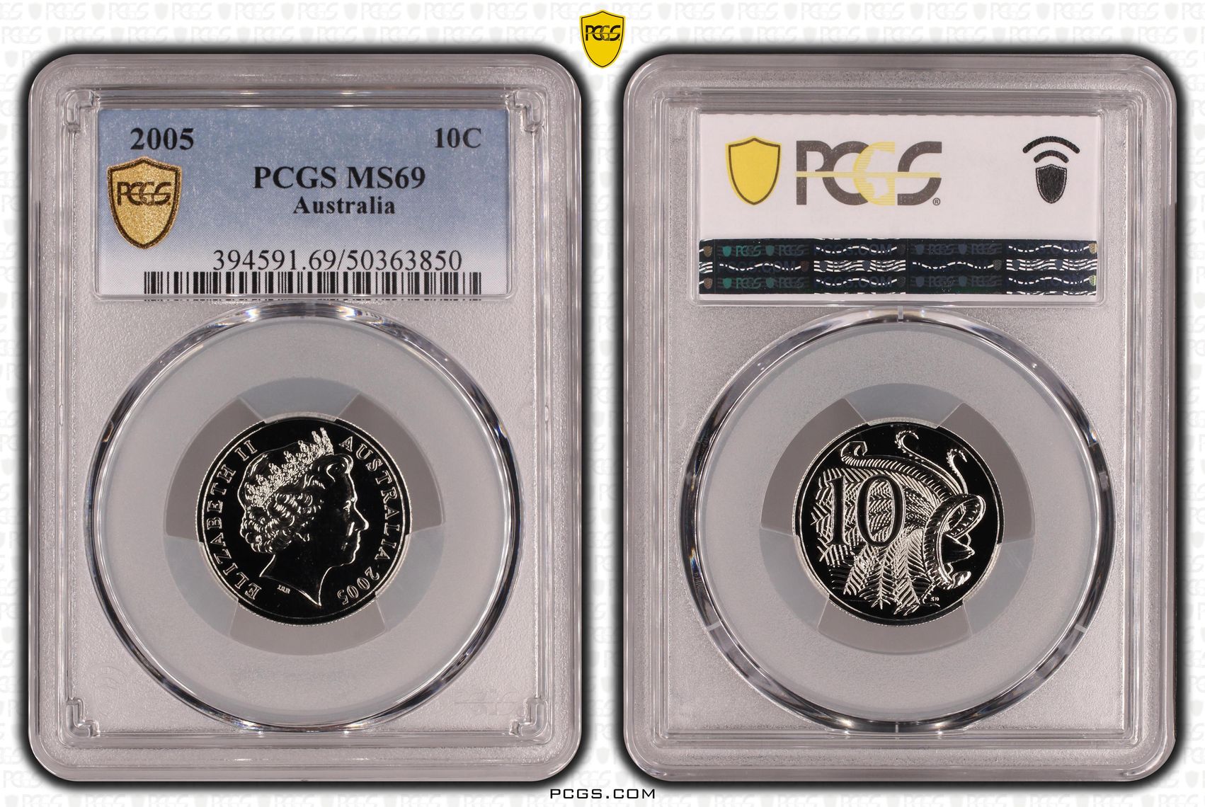 Ten Cent, 2005, PCGS MS69