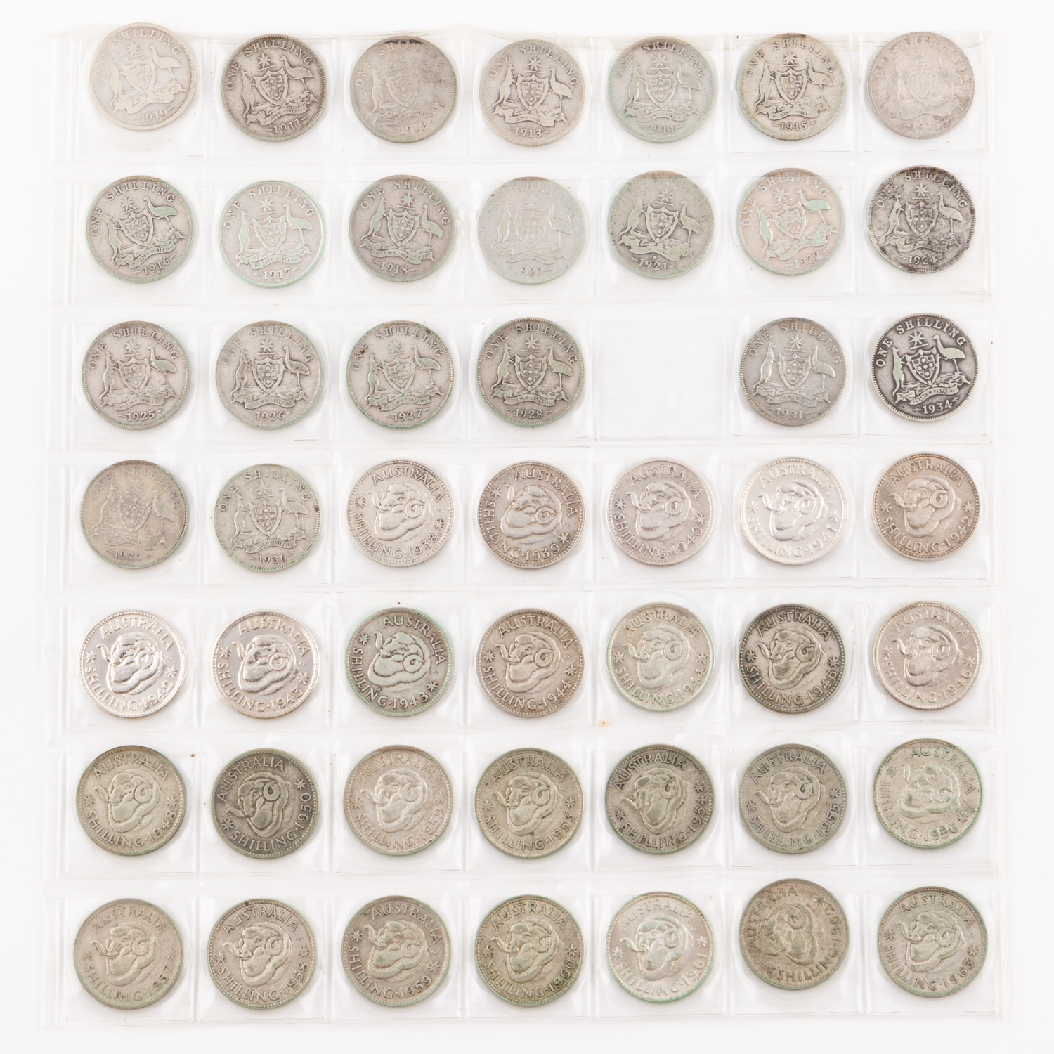 Edward VII - Elizabeth II, Shilling, 1910 - 1963,