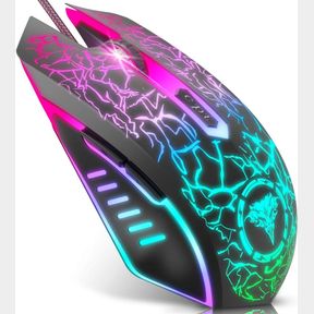 BENGOO GAMING MOUSE ERGONOMIC WIRED COMPUTER MOUSE WITH 7 COLORS LED BACKLIGHT, 4 DPI SETTINGS UP TO 3600 DPI COMPATIBLE FOR CHROM