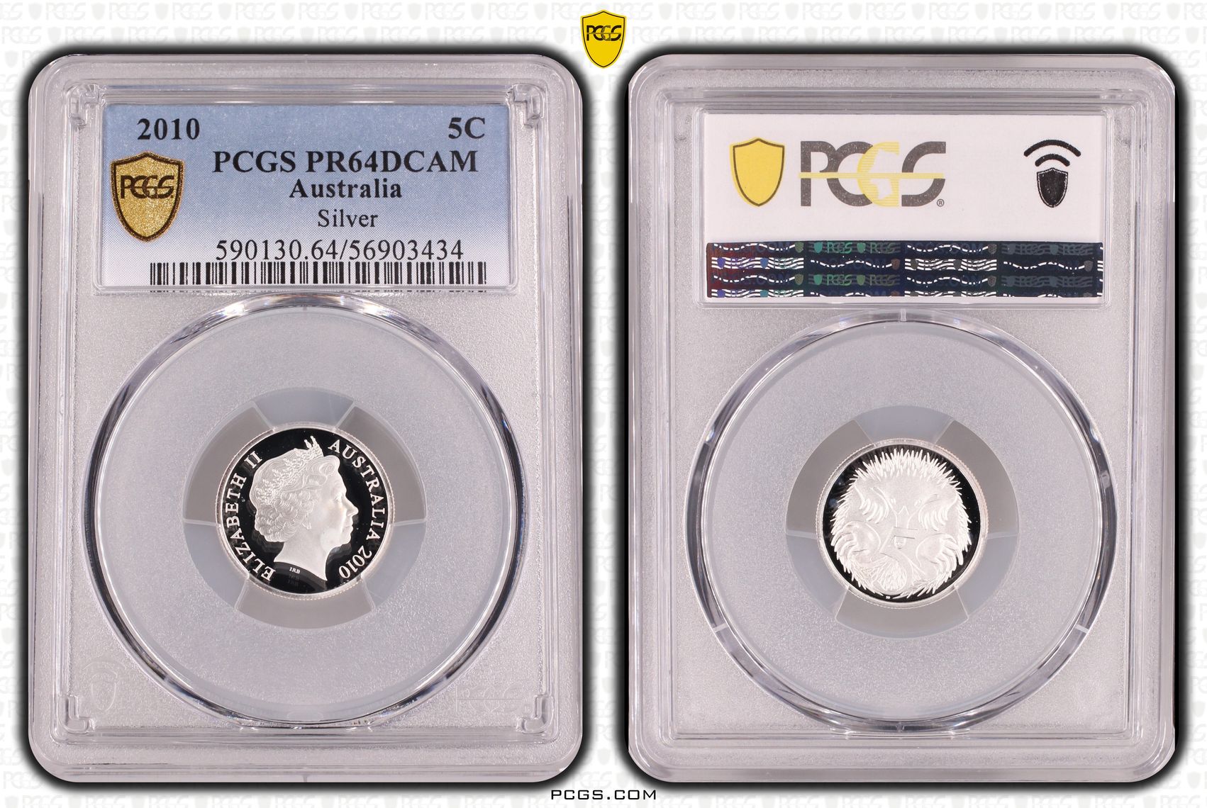 Silver, Five Cent, 2010, PCGS PR64DCAM