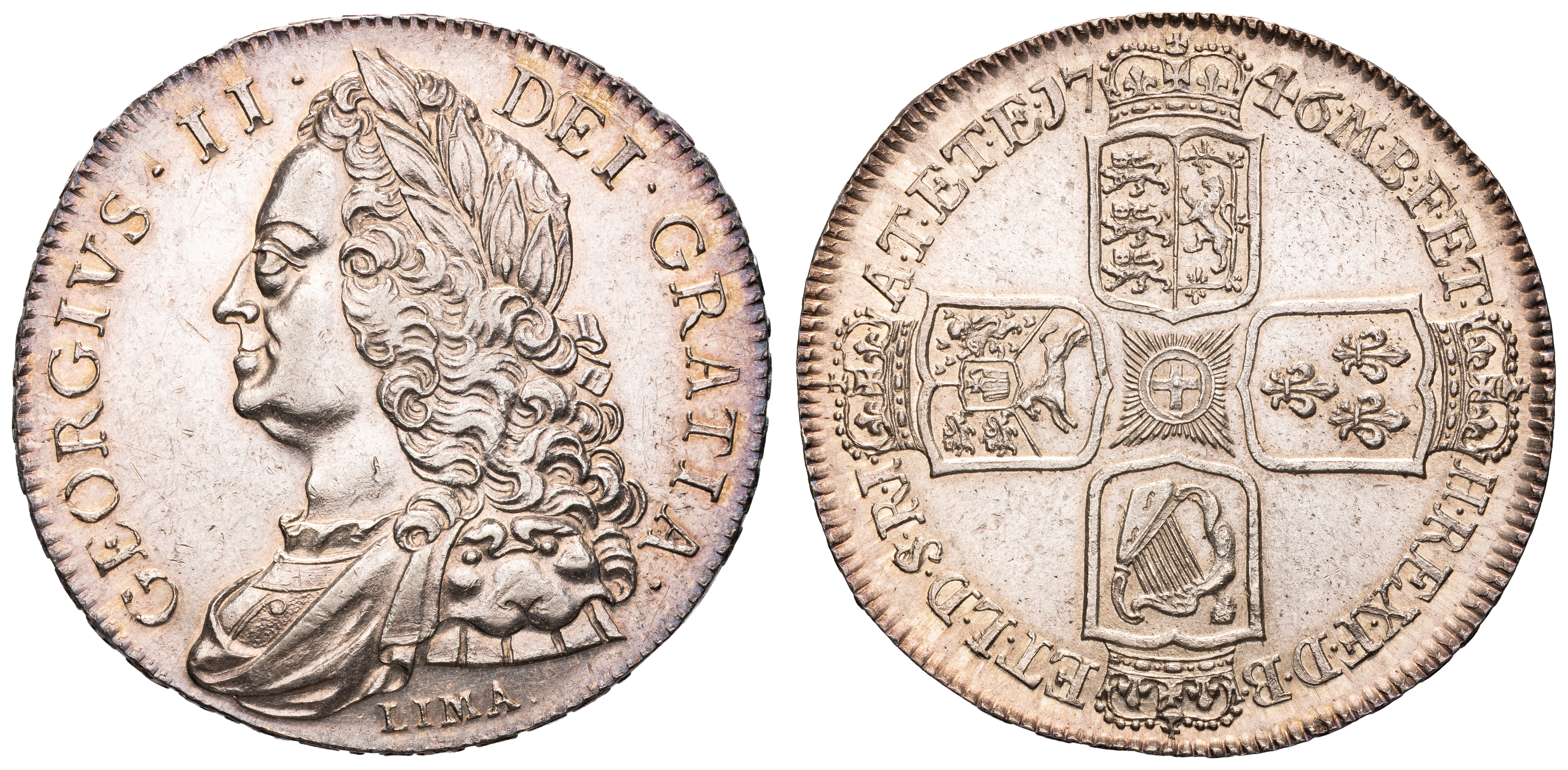 Great Britain, George II, Crown, 1746, EF