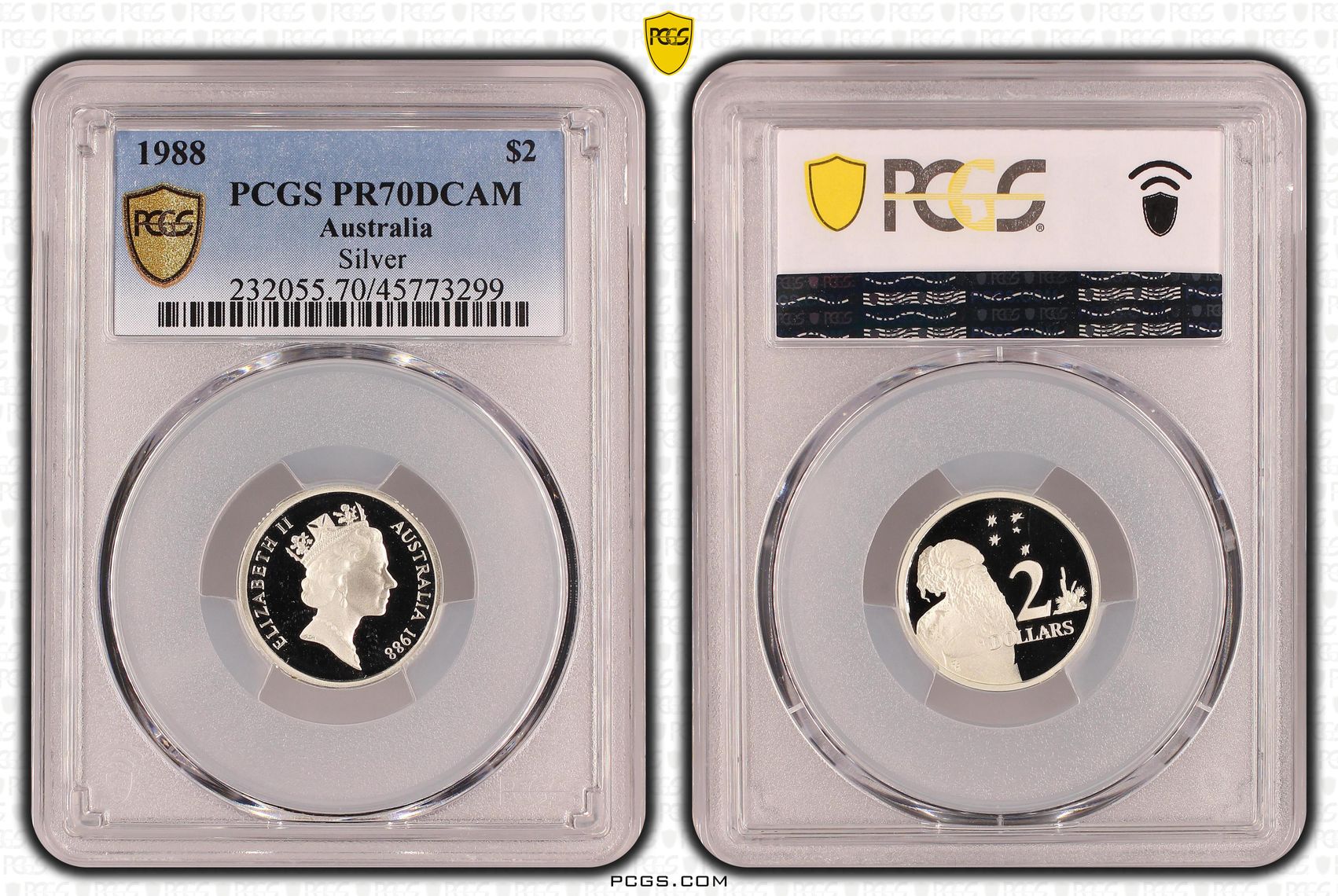 Elizabeth II, Silver, Two Dollar, 1988, PCGS PR70DCAM